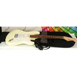 Used Squier Stratocaster Bullet Electric Guitars, White ISS28823