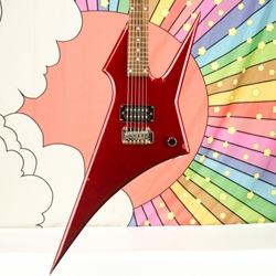 Vintage 80's Hondo H-1 Death Dagger Metallic Red Electric Guitar ISS28932