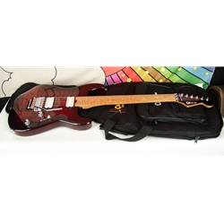 Charvel Pro-Mod Plus San Dimas Style 1 HH FR CM, Carmalized Maple Fingerboard, Sangria Burst, Gig Bag 2965031398