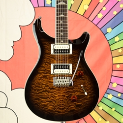 Prs Used PRS SE Custom 24 Quilt - Black Gold Burst w/ Gigbag ISS28881