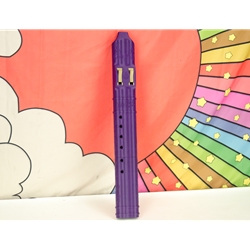 BaFlute F# Medium Low Tone Drone Flute, 432hz Double Chamber Drone Flute, Native American Style Flute, Purple DUO362PUR