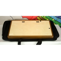 Xyz Used Wood Maple / Watnut Pedalboard, Peadl Board w/ Carry Case ISS29406