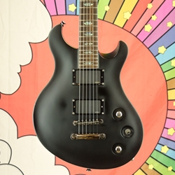 Used 2012 Charvel Desolation DC-1 ST Electric Guitar, Flat Black, EMG Pickups ISS29357