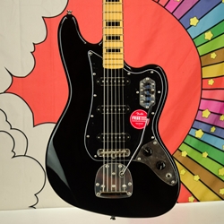Squier FSR Classic Vibe Bass VI, Maple Fingerboard, Black Pickguard, Matching Headstock, Black 0374586506