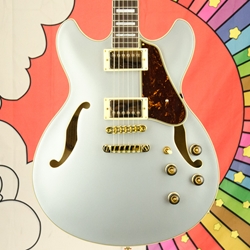 Ibanez Artcore AS73G Semi-Hollow Electric Guitar, Moonstone Silver Flat (Rep. Sample) AS73G-MSF