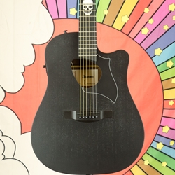 Ibanez ALT31 Altstar Dreadnought Acoustic-Electric Guitar, Weathered Black (Factory 2nd) ALT31WK-2ND