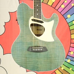 Ibanez TCM50FMODB Talman Open Pore Acoustic Electric Guitar, Blue Denim (Factory 2nd) TCM50FMODB-2ND