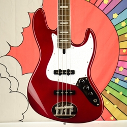 Used Lakland Skyline 44-60 (Joe Osborn) Custom, Candy Apple Red / Rosewood, Hardcase ISS29540