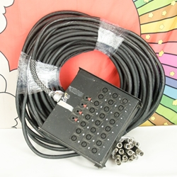 Used Rapco 24x4 150-Foot Snake 1/4" TRS Returns 150' from box to cable fan terminations ISS29206