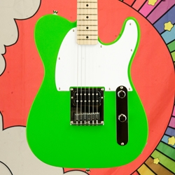 Used Squier Sonic Esquire H Telecaster, Humbucker - Lime Green ISS29521
