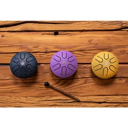 Meinl Sonic Energy Pocket Steel Tongue Drum, A Major, Gold PSTD3GOM