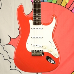 Used 1997 Fender California Stratocaster Electric Guitar w/case Fiesta Red ISS30032