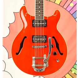 Used 2001 Hamer Newport Electric - Orange Sparkle Guitar, Hard Case ISS30029