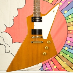 Used 2004 Gibson Explorer Electric Guitar, Natural, Gold Hardware ISS30030