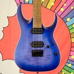 Used Ibanez RGA42FM, Blue Lagoon Burst Flat, ARCHTOP RG Guitar ISS30115