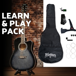 Holiday Sale - Washburn Acoustic Guitar Pak. WA90CETBBPACK