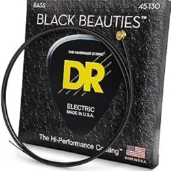 DR Black Beauties Coated 5 String Steel Bass Guitar Strings - . .045-.125 Medium 5-string BKB5-45
