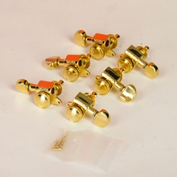Used Grover 505G Mini Roto-Grip Locking Gold 3x3 Rotomatic Tuners ISS30280
