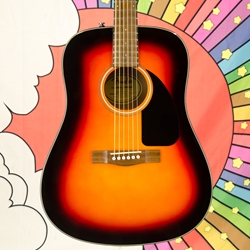 Used Fender CD-60 Sunburst Acoustic, Case ISS30313