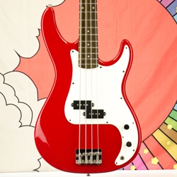 Used Peavey Milestone II Bass Guitar - P-style / Red Finish ISS30380