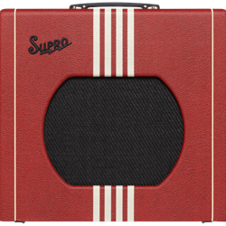 Holiday Special (SAVE $100.00) Supro Delta King 12 - Burgundy with Cream Stripes 1822RBURC