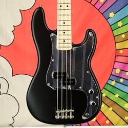 Fender Limited Edition 50th Anniversary Steve Harris Precision Bass, Maple Fingerboard, Satin Black, Gig Bag 0141032306