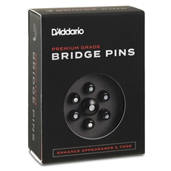 D'addario D'Addario Ebony Bridge Pins with End Pin Set, Pearl Inlay End Pin Set PWPS3