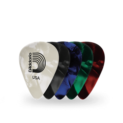 D'addario D'Addario Assorted Pearl Celluloid Guitar Picks, 10 pack, Medium 1CAP4-10
