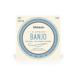 D'addario D'Addario 5-String Banjo Light .009-.020" Nickel Wound String Set EJ60