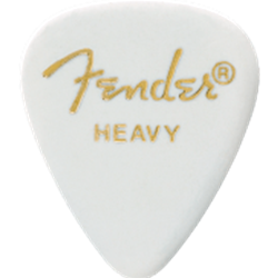 Fender White, 351 Shape, Heavy (12) Classic Celluloid Picks 1980351980