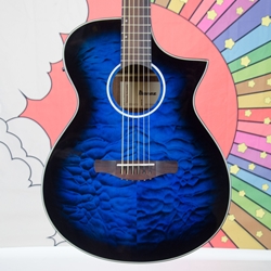 Ibanez AEWC16QA-TLH Acoustic - Electric Guitar - Transparent Blue Sunburst