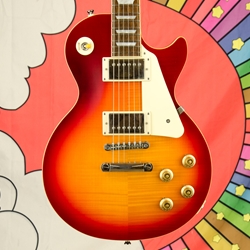 Used Epiphone 1959 Les Paul Outfit, USA Gibson Burstbuckers, Hard Case, Repaired Headstock Crack ISS30910