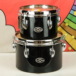 Used 8" & 10" Slingerland Concert Toms, Black Wrap ISS30976