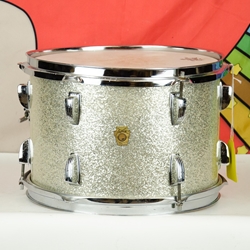 60's Ludwig Keystone 12" Tom Drum Silver Sparkle ISS30972