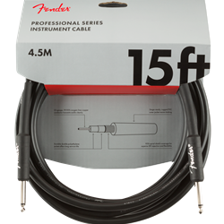 Fender Professional Series Instrument Cable, Straight/Straight, 15', Black 0990820021