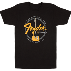 Fender Telecaster 75th Tele Tee, Vintage Black, X-Large 9101391697