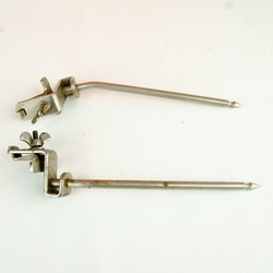40's 50's WFL Ludwig Clip On Bass Kick Drum Spurs Vintage, Pair ISS31258