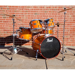 Used Pearl Export 5-Piece Drum Set w/ Cymbals and Hardware ISS31264