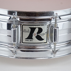 Used 80's Rogers Big R Dynasonic Snare Drum - 5x14" COB ISS31520