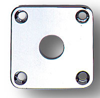 Wd WD Square Metal Chrome Jack Plate for Gibson Les Paul, JCB4C
