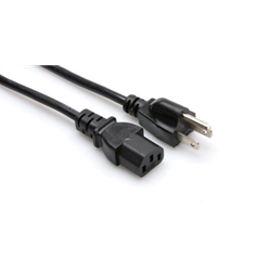 Hosa Replacement AC cord for amps - 8' 18AWG 23-425