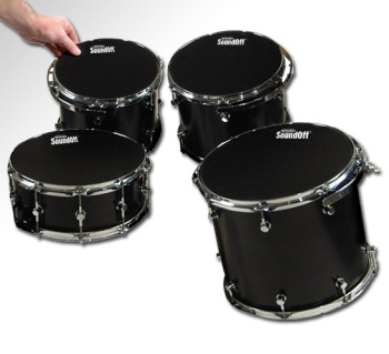 Drum kit clearance silencer pads