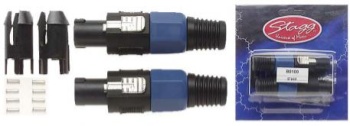 Two Pack 4 pin Speakon Speaker Cable Plugs Ends Stagg B0100