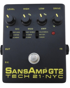 Tech 21 GT-2 SansAmp Tube Amp Emulator Pedal GT2